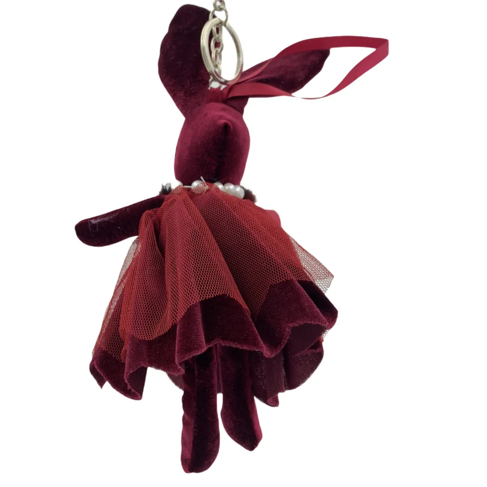 PKM6263-Coniglio Velluto-Portachiave Moda - PKM6263-Coniglio Velluto-Portachiave Moda