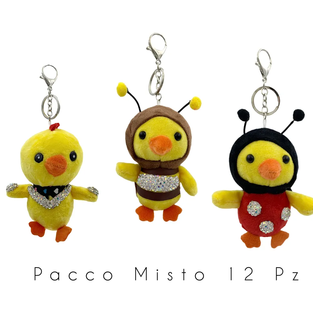 PKM6266-Pulcino-12Pz Portachiavi Misti - PKM6266-Pulcino-12Pz Portachiavi Misti