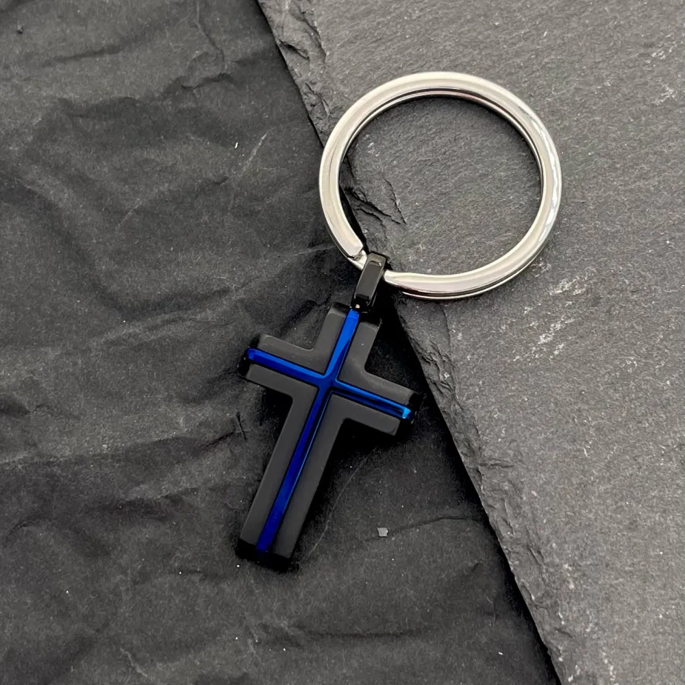 Croce-Portachiavi da Uomo in Acciaio - PKU-600-H289