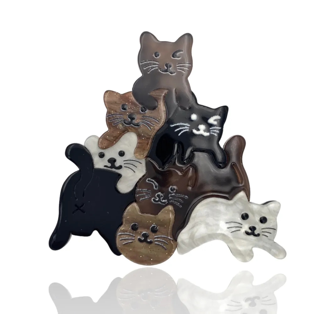 Gatti-Spilla Moda in Resina - SPM-1037