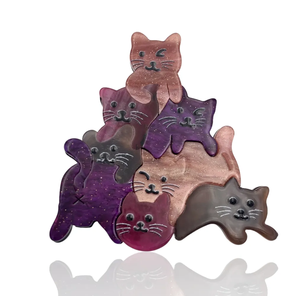 Gatti-Spilla Moda in Resina - SPM-1037