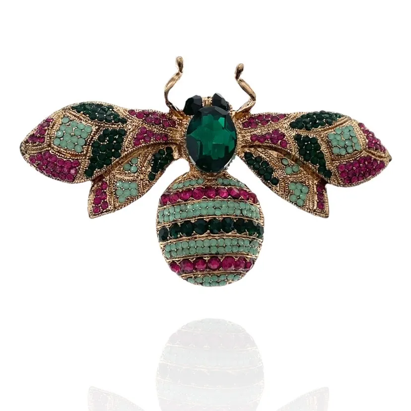 Spilla Grossa con Pietre Colorate - SPM-321-125 Ape Grande