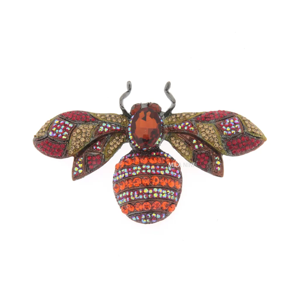 Spilla Grossa con Pietre Colorate - SPM-321-125 Ape Grande