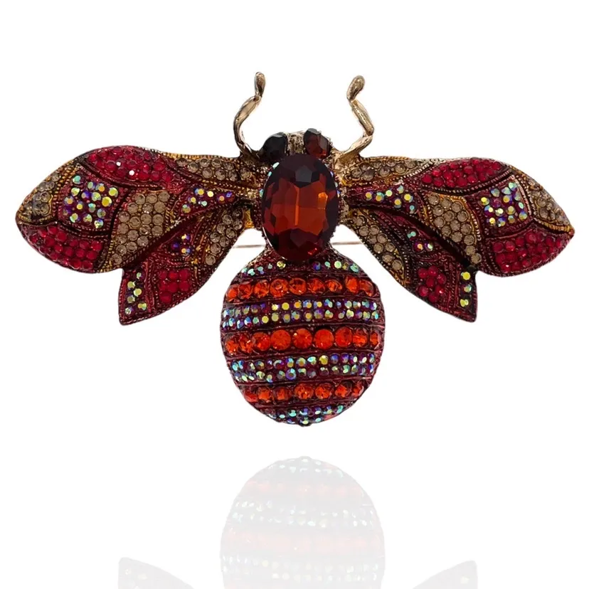 Spilla Grossa con Pietre Colorate - SPM-321-125 Ape Grande