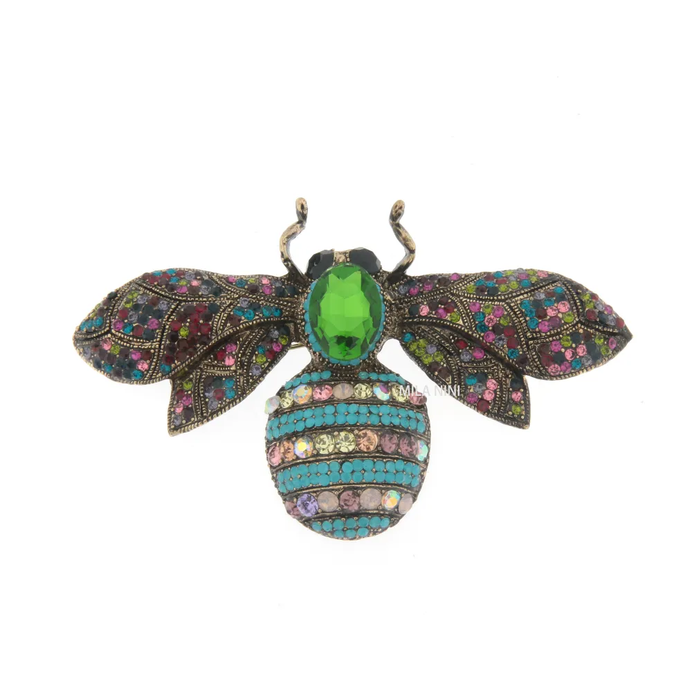Spilla Grossa con Pietre Colorate - SPM-321-125 Ape Grande