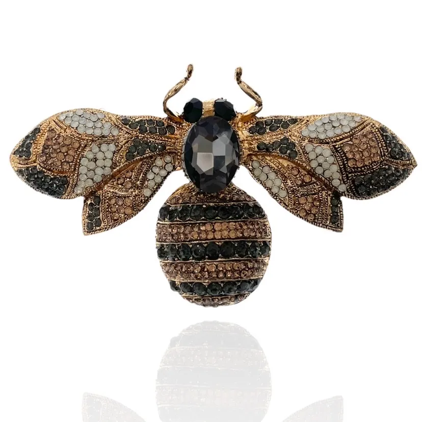 Spilla Grossa con Pietre Colorate - SPM-321-125 Ape Grande