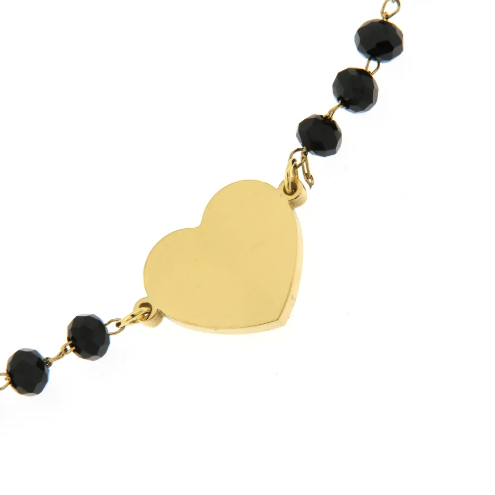 BAC6603-Cuore Rosario - Bracciale in Acciaio con Chiusura_2
