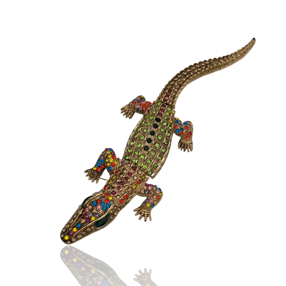 Coccodrillo Grande-Spilla Media in Metallo - SPM-321-265