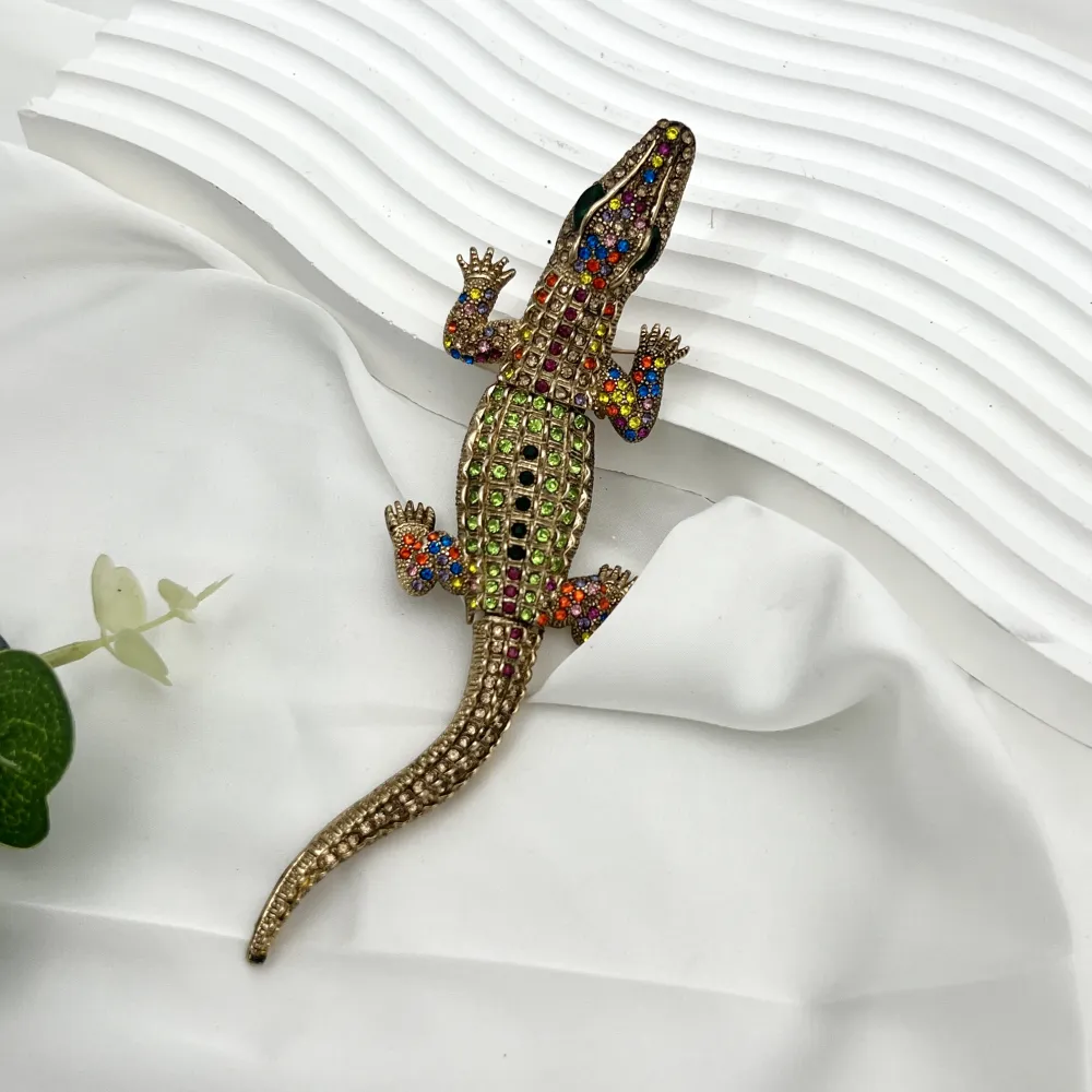 Coccodrillo Grande-Spilla Media in Metallo - SPM-321-265