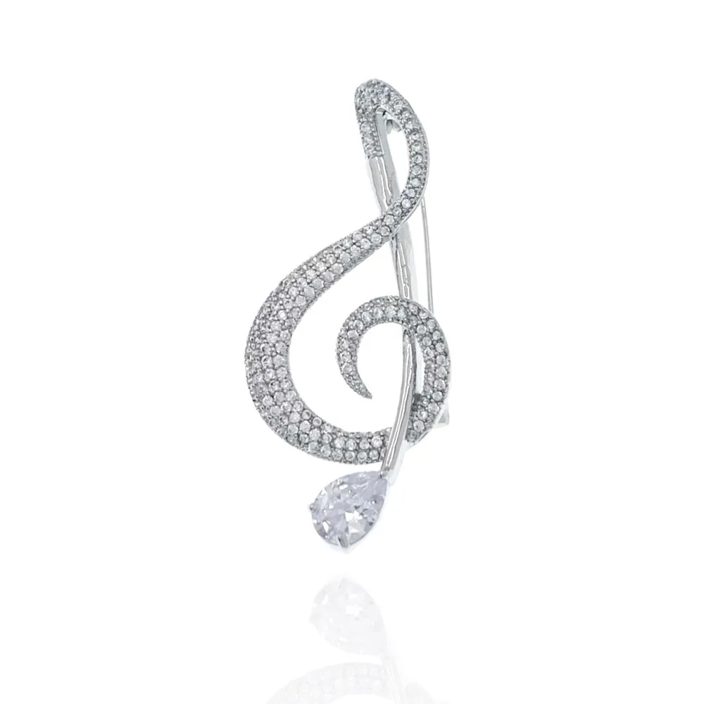 Nota Musicale-Spilla con Zirconia - SPM-506-177