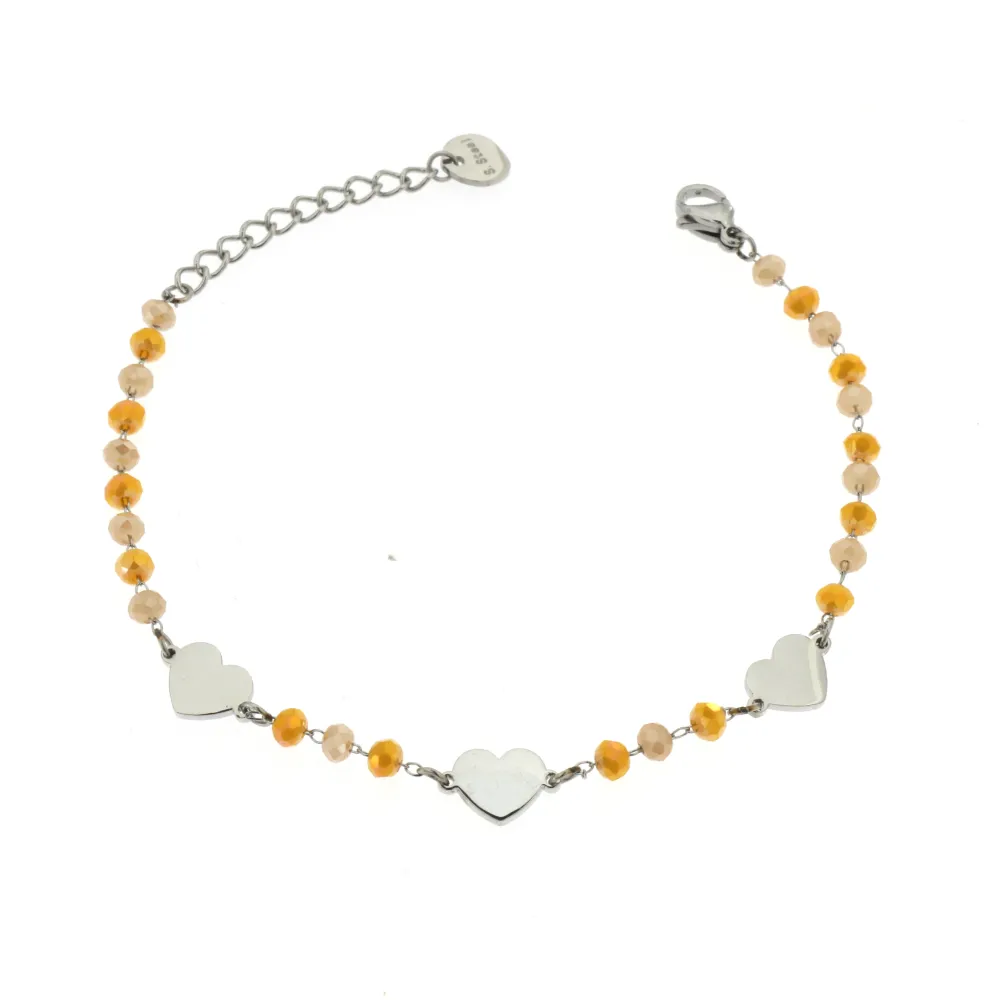 BAC-Tre Cuorecini 5290 - Bracciale in Acciaio_Giallo_1