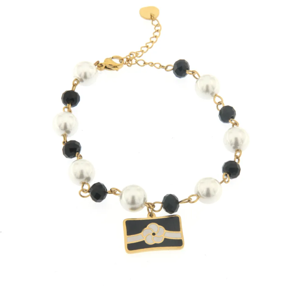 Borsa - Bracciale Perla e Cristalli_Oro Giallo_1