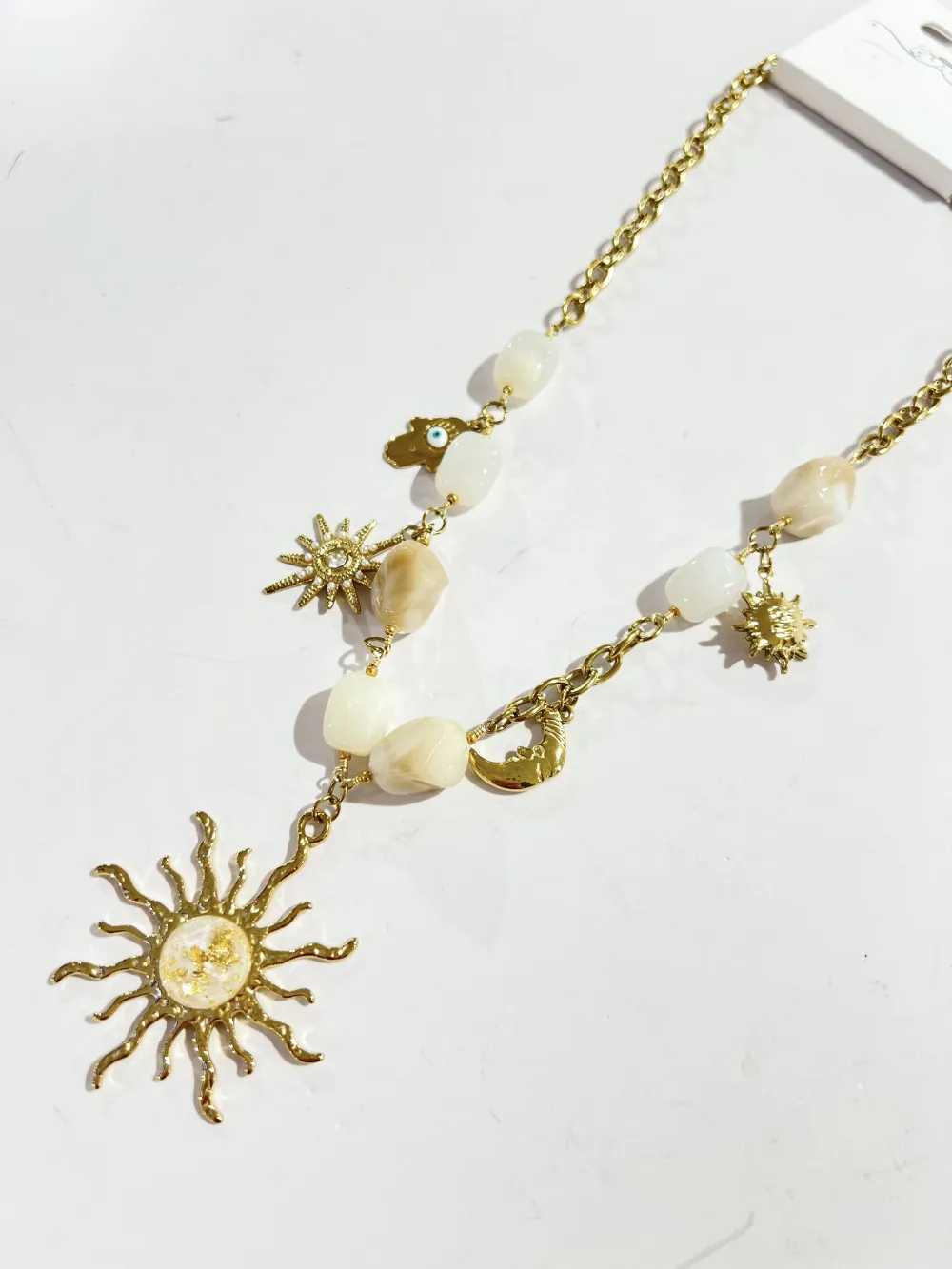 Sole Luna-Collana Corta in Acciaio - CL-794-38