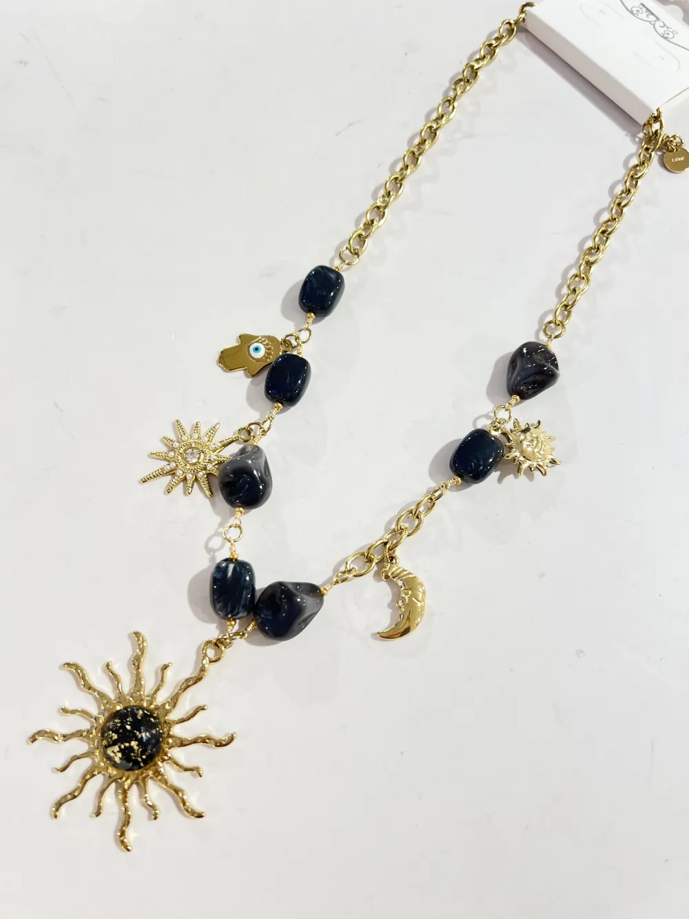 Sole Luna-Collana Corta in Acciaio - CL-794-38