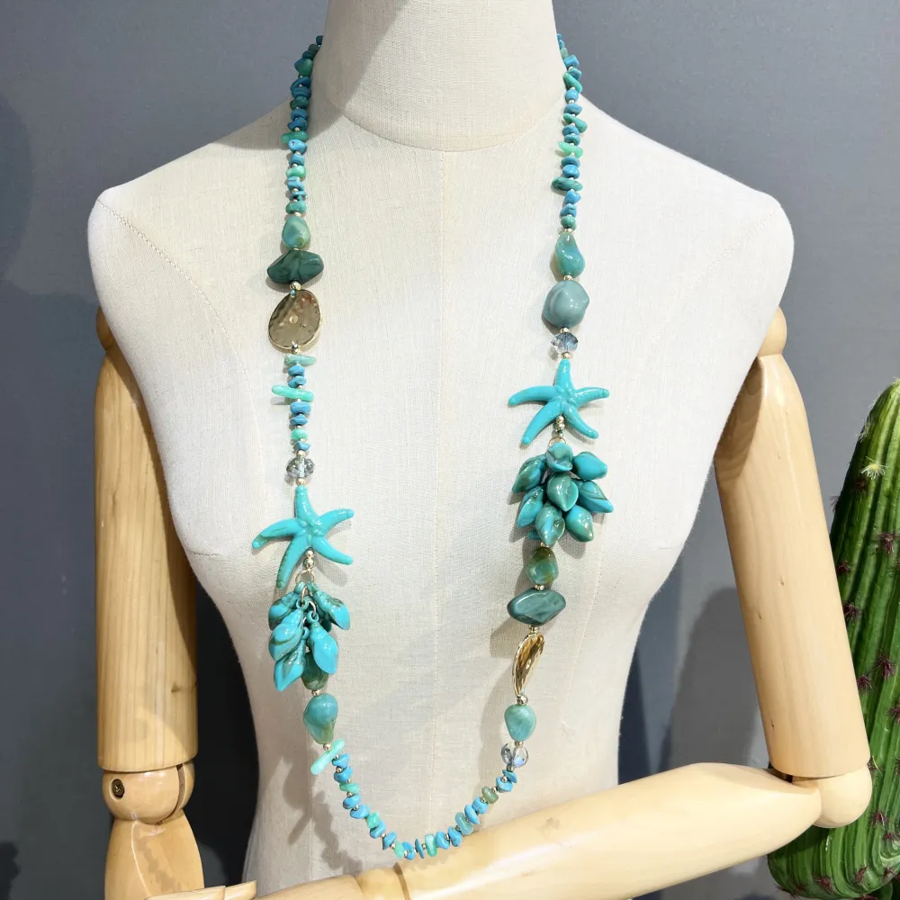 Stella Marina- Collana Lunga in Resina - CL-732-620