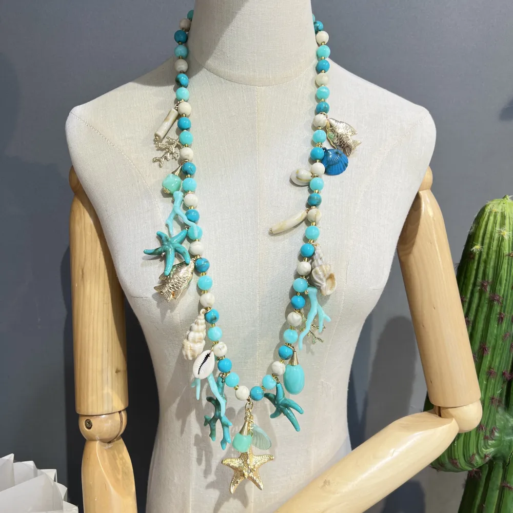 Stella Marina- Collana Lunga in Resina - CL-732-619