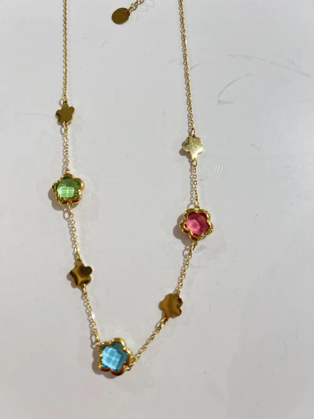 Fiore-Collana Corta in Acciaio - CL-103-AA6753N 10mm 40+5cm