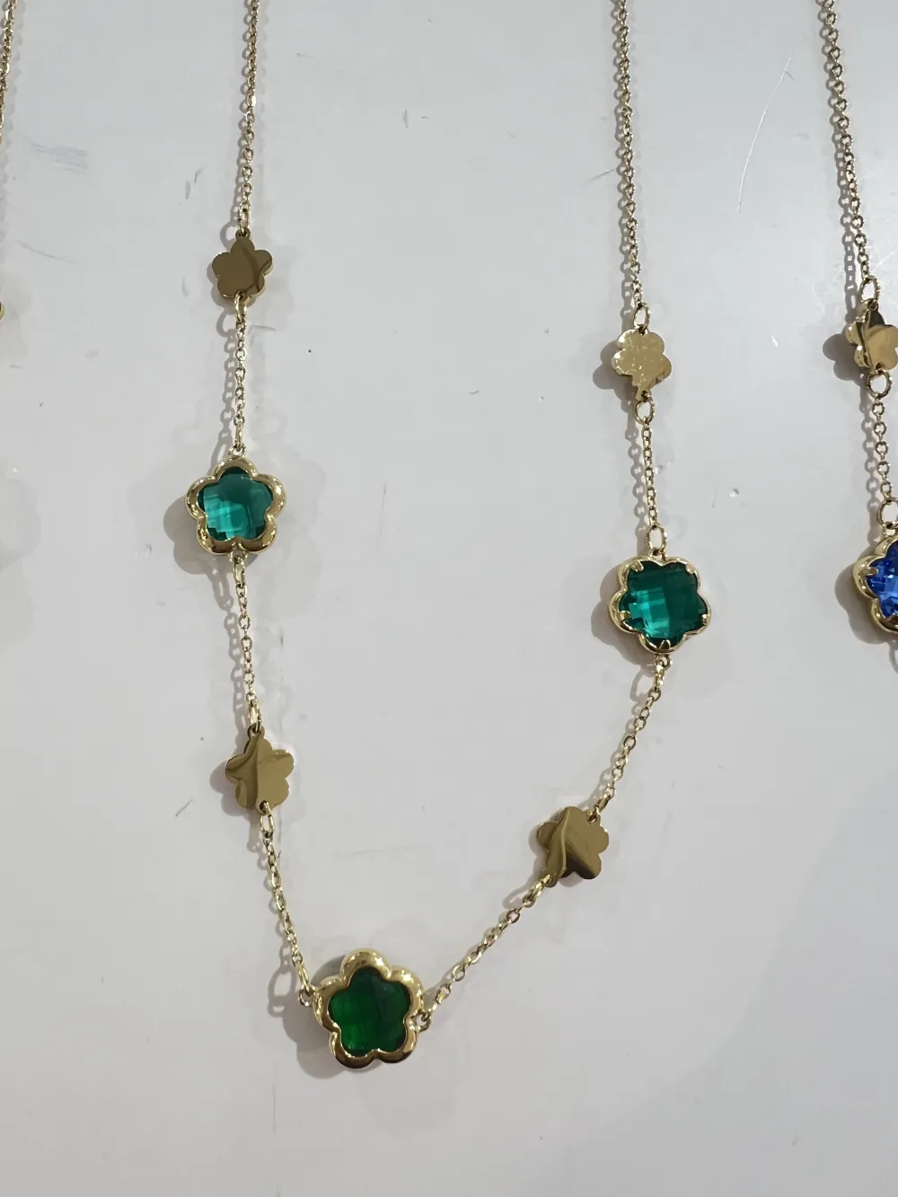 Fiore-Collana Corta in Acciaio - CL-103-AA6753N 10mm 40+5cm