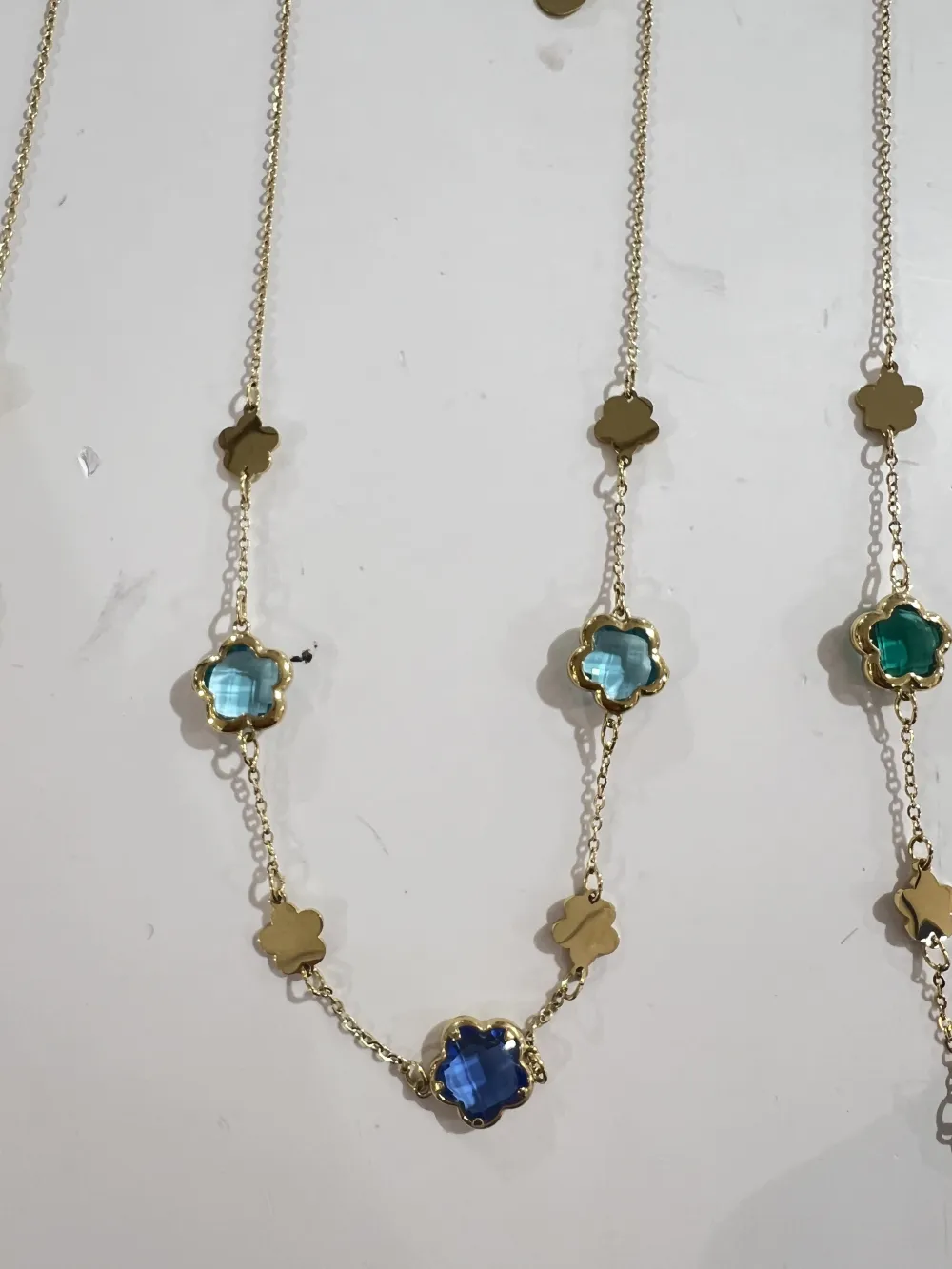 Fiore-Collana Corta in Acciaio - CL-103-AA6753N 10mm 40+5cm