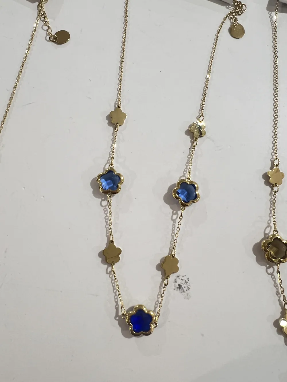 Fiore-Collana Corta in Acciaio - CL-103-AA6753N 10mm 40+5cm