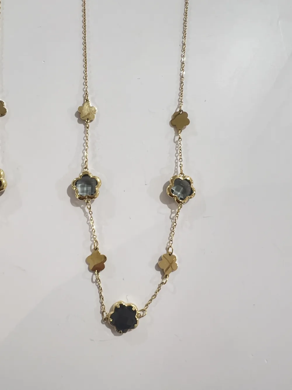 Fiore-Collana Corta in Acciaio - CL-103-AA6753N 10mm 40+5cm