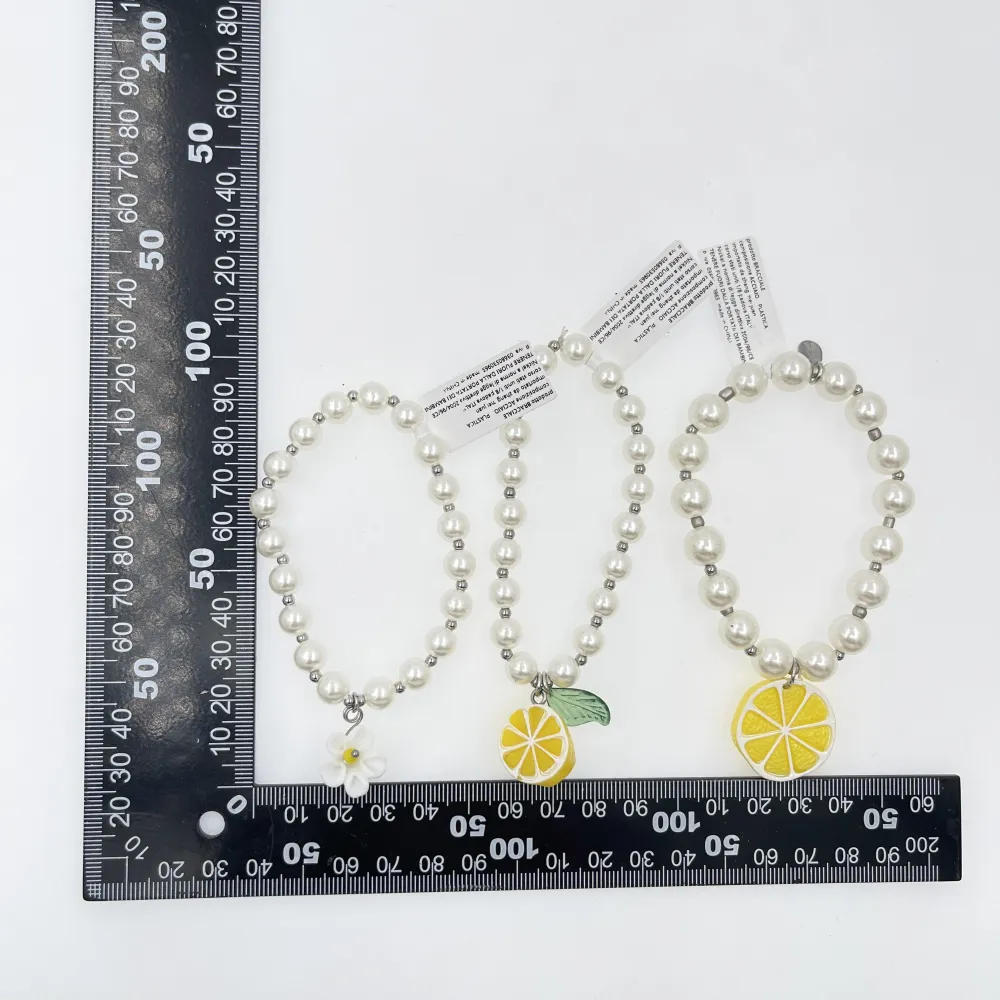 Set 3pz Limone -Bracciale Elastico in Acciaio - BR-732-535