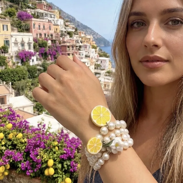 Set 3pz Limone -Bracciale Elastico in Acciaio - BR-732-535