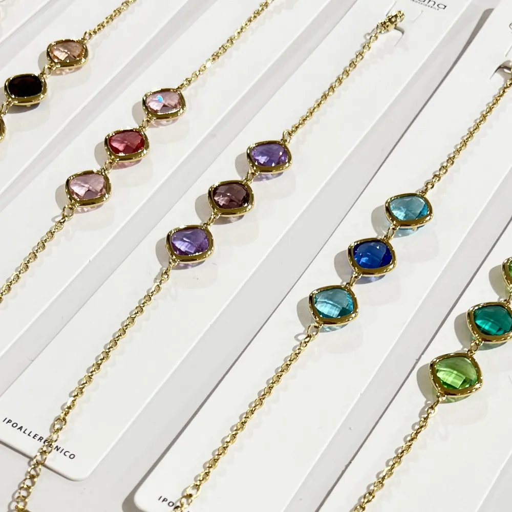 Tre Pietre Rombo -Bracciale in Acciaio - BR-103-AA5415B