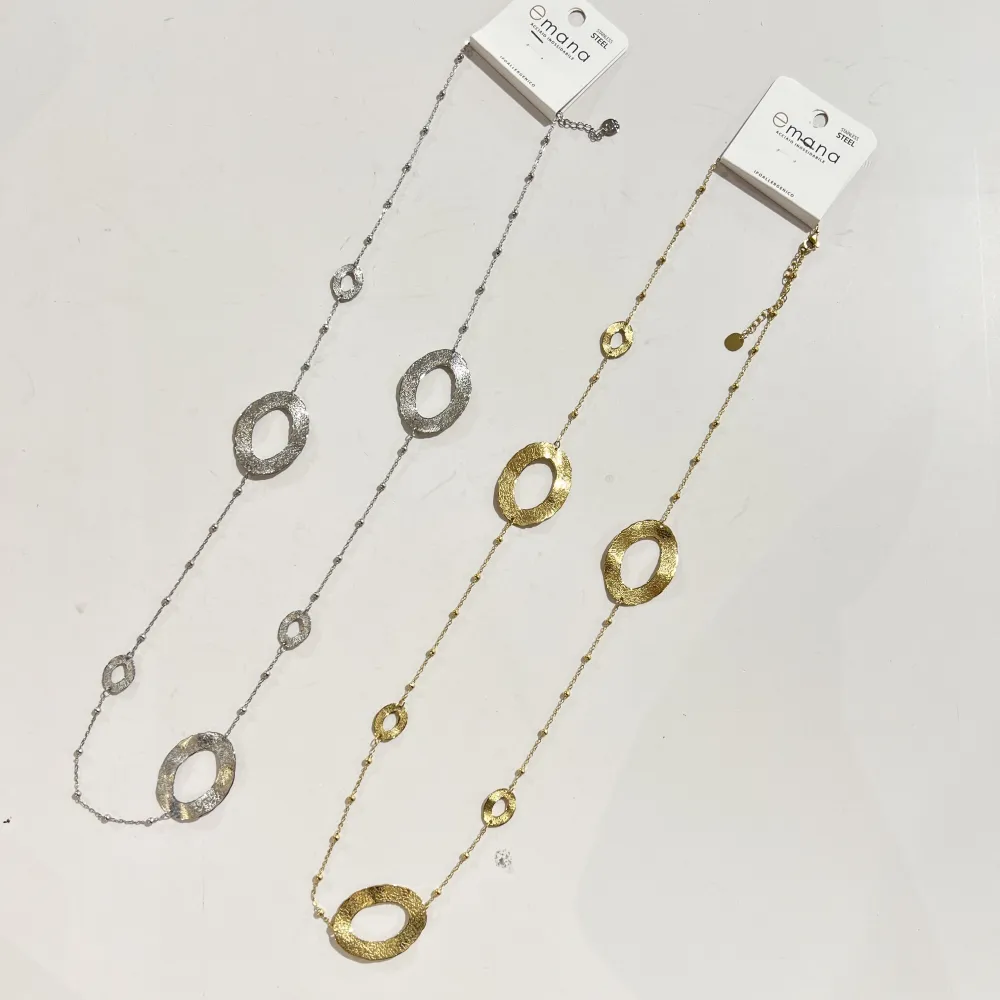 Catena Ovale -Collana Lunga in Acciaio - CL-103-AA6377N