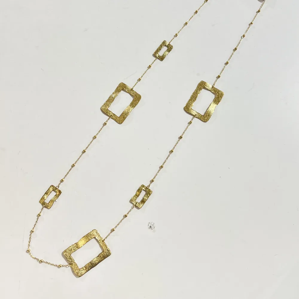 Catena Rettangolare -Collana Lunga in Acciaio - CL-103-AA6374N