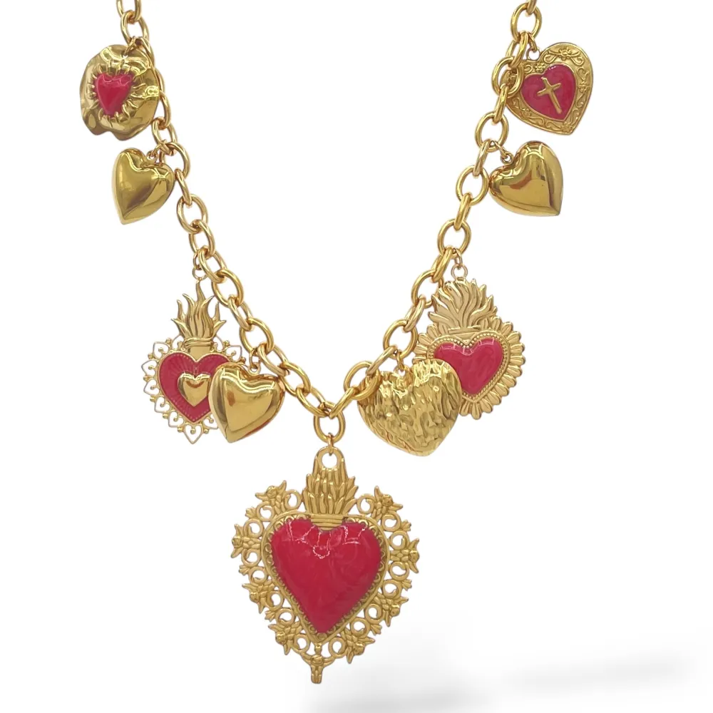 Sacro Cuore -Collana Corta in Acciaio - CL-732-576