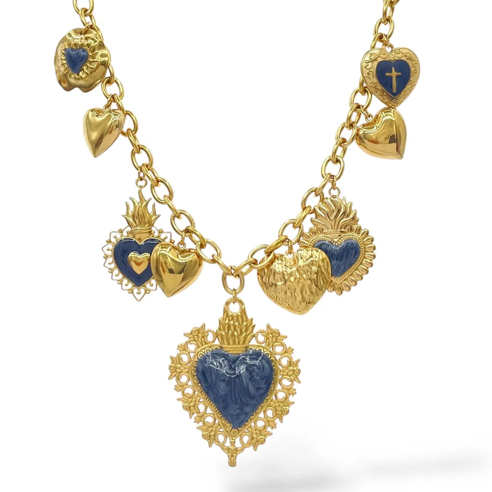 Sacro Cuore -Collana Corta in Acciaio - CL-732-576