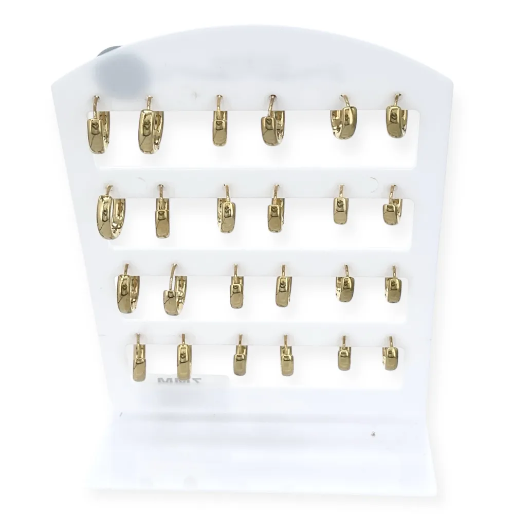 Cerchi a Scalare 7-8-9mm con zirconi-24pz Orecchini in Acciaio - OR-103-AA4657E/7-11MM