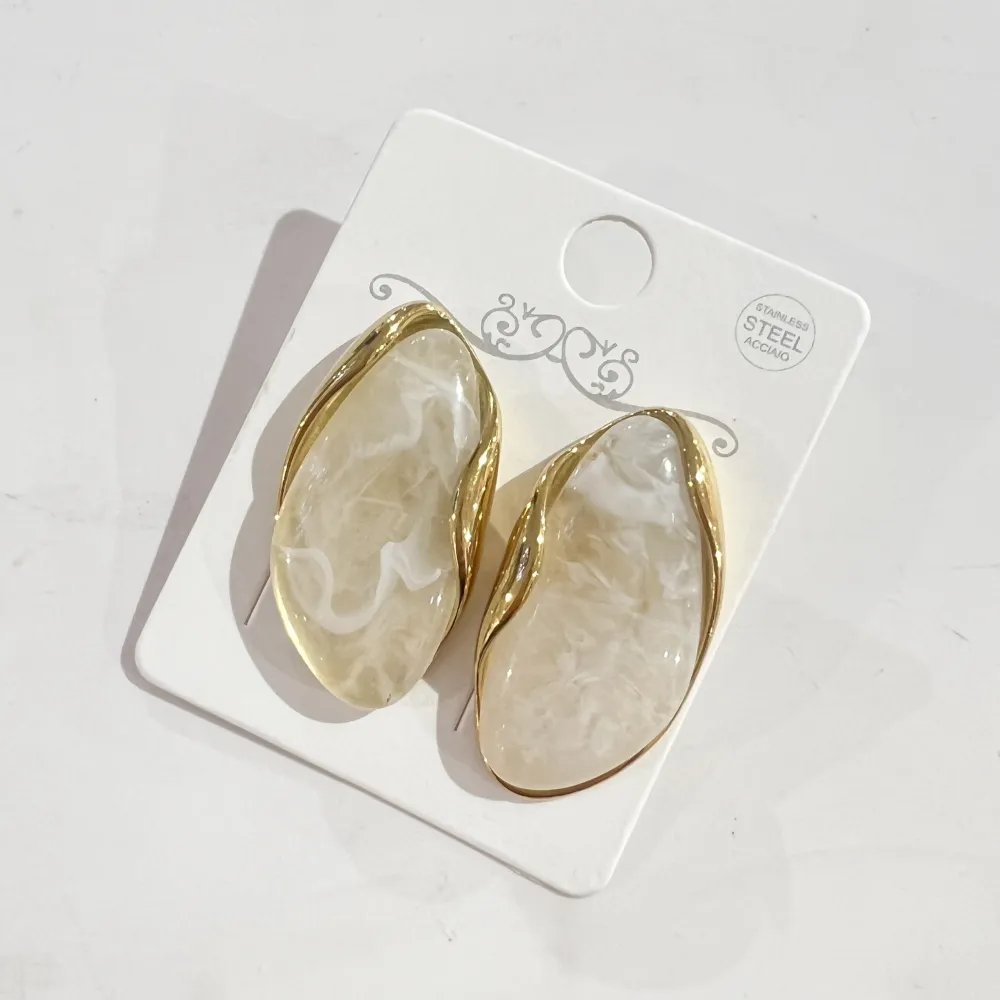 Ovale-Orecchini in Acciaio - OR-776-11