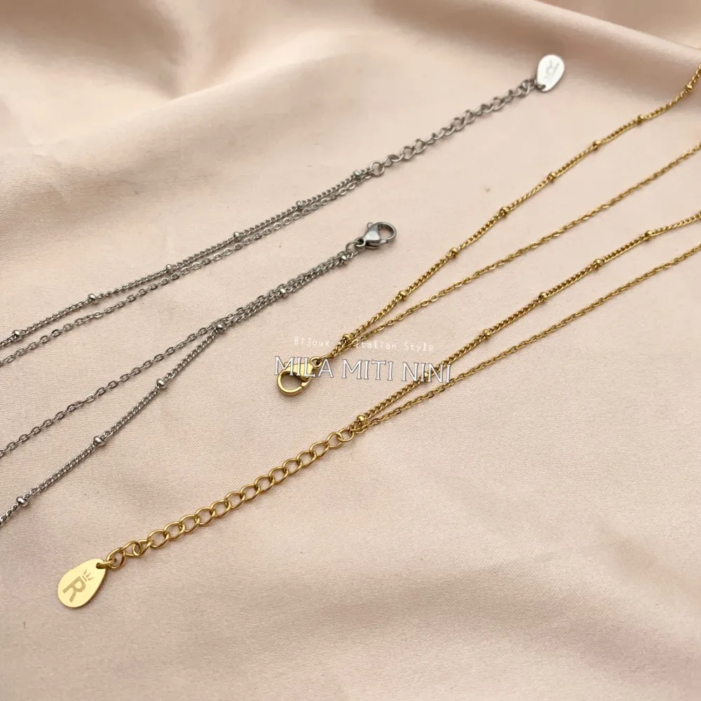 CAC413-1522-Doppio Cuore P.luce -Collana Corta in Acciaio_2