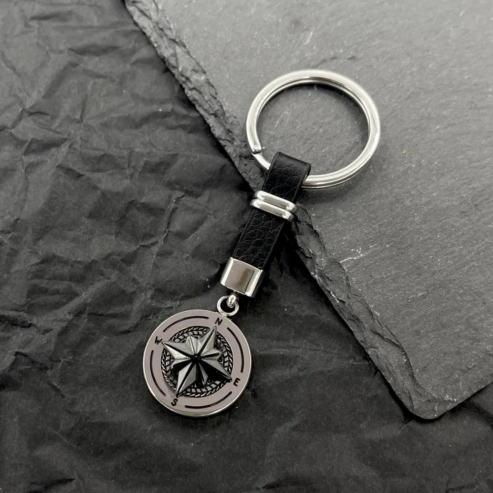 Bussola-Portachiavi da Uomo in Acciaio - PO-600-H372