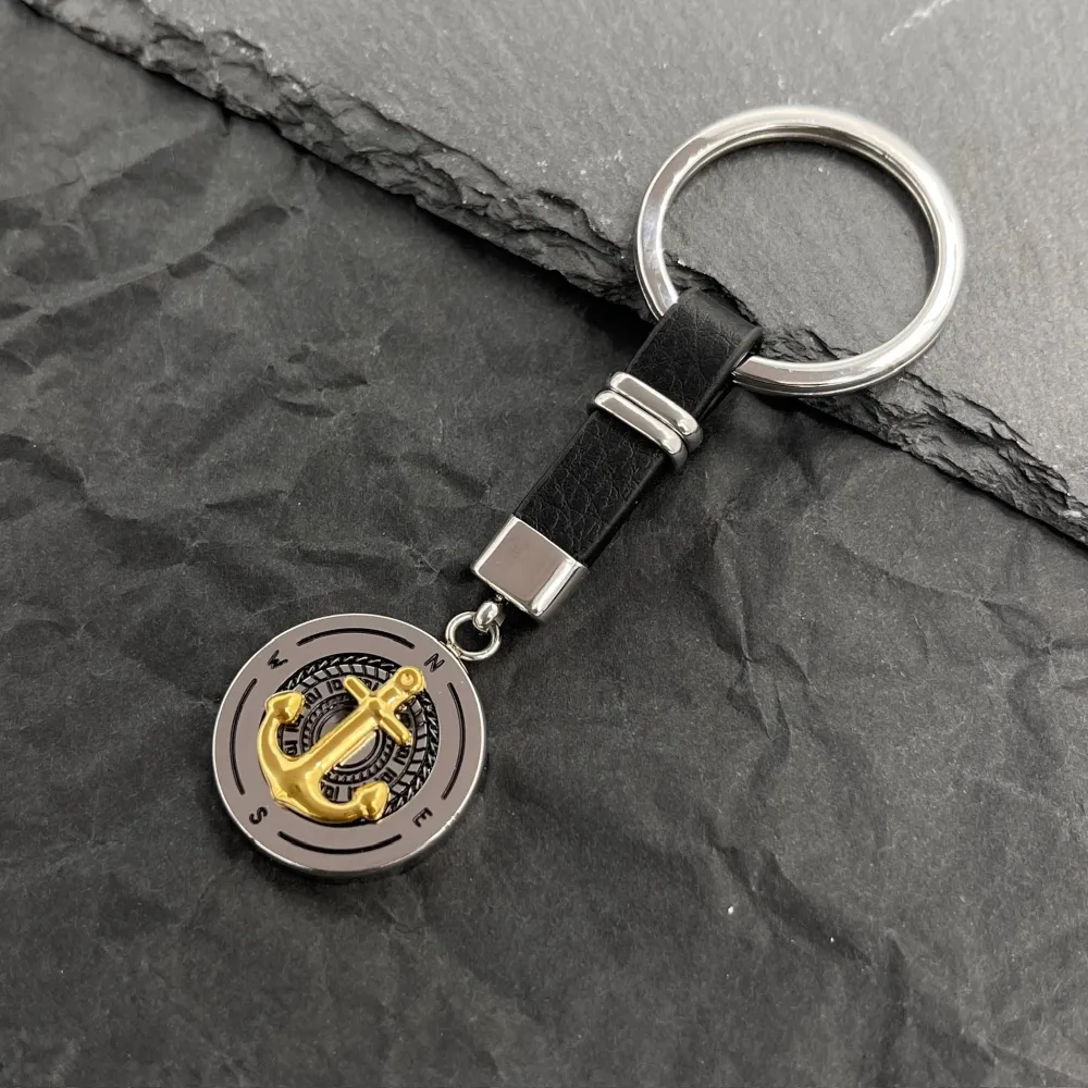 Ancora-Portachiavi da Uomo in Acciaio - PO-600-H371