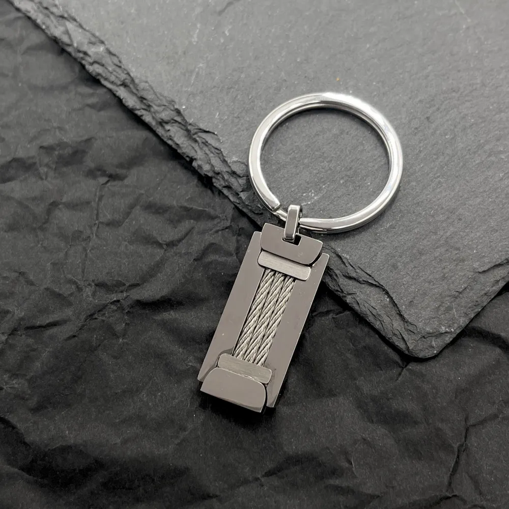 Targhet-Portachiavi da Uomo in Acciaio - PO-600-H389