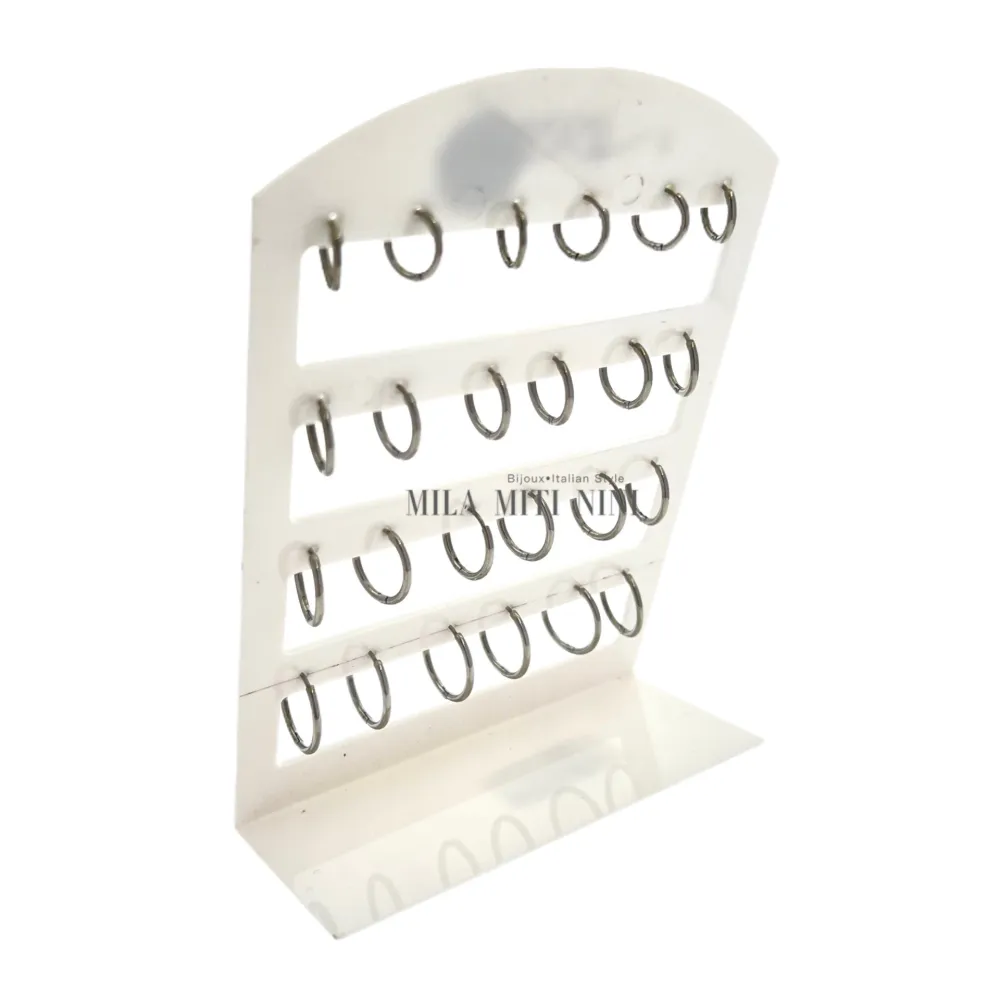 OPA450-Cerchi 1.6mm-12 Paia Orecchini in Acciaio