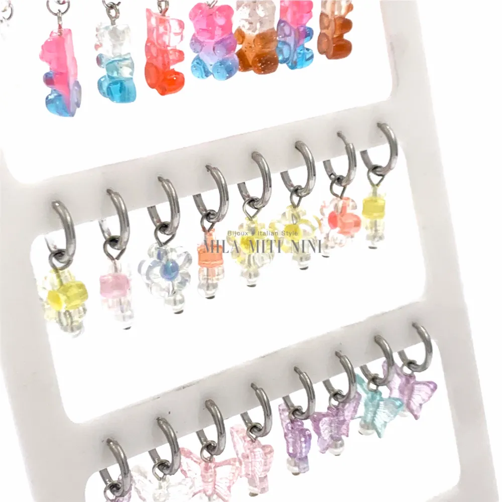 OPA176-393-Mix -12Paia Orecchini Acciaio