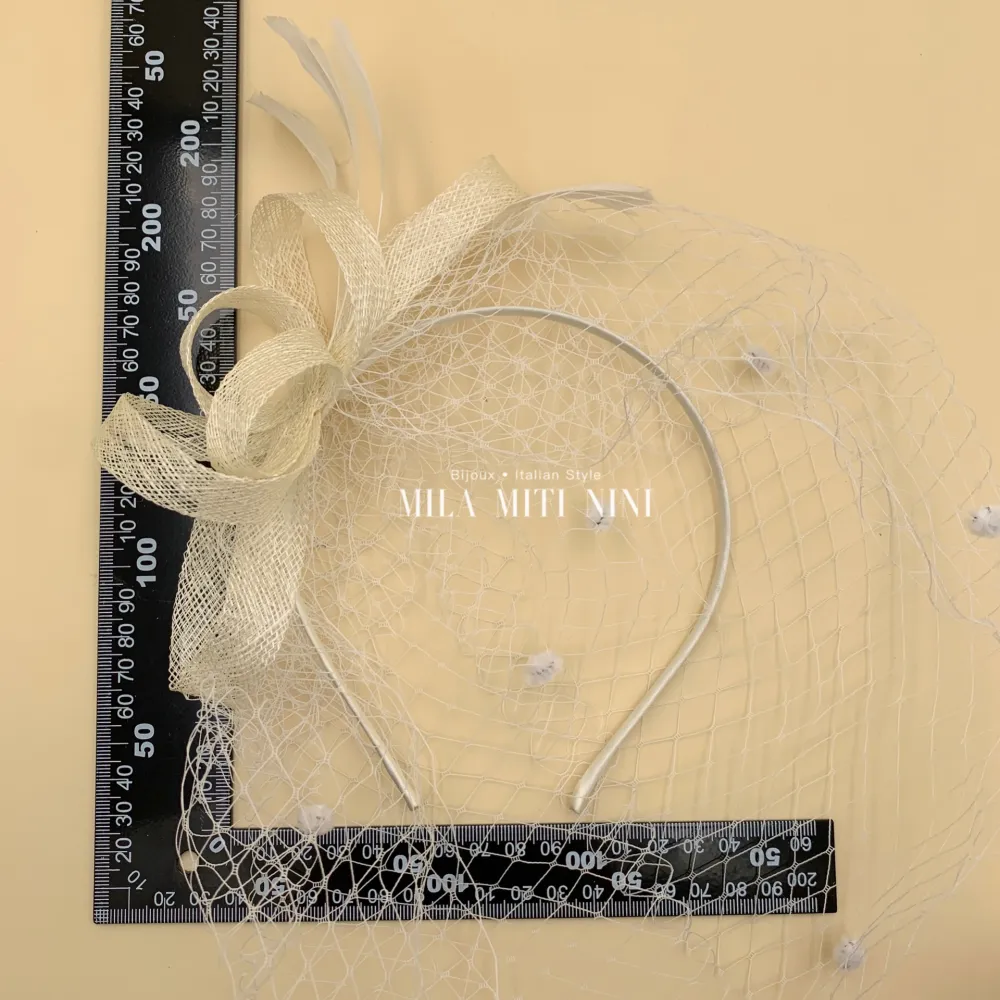 AXC0715-Cerchietto con Velo- Acccessori per Capelli