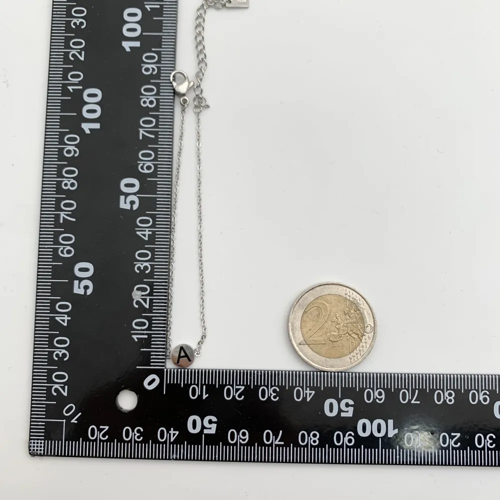 BPA7652-Iniziale Tondo-24 Pz Bracciali in Acciaio