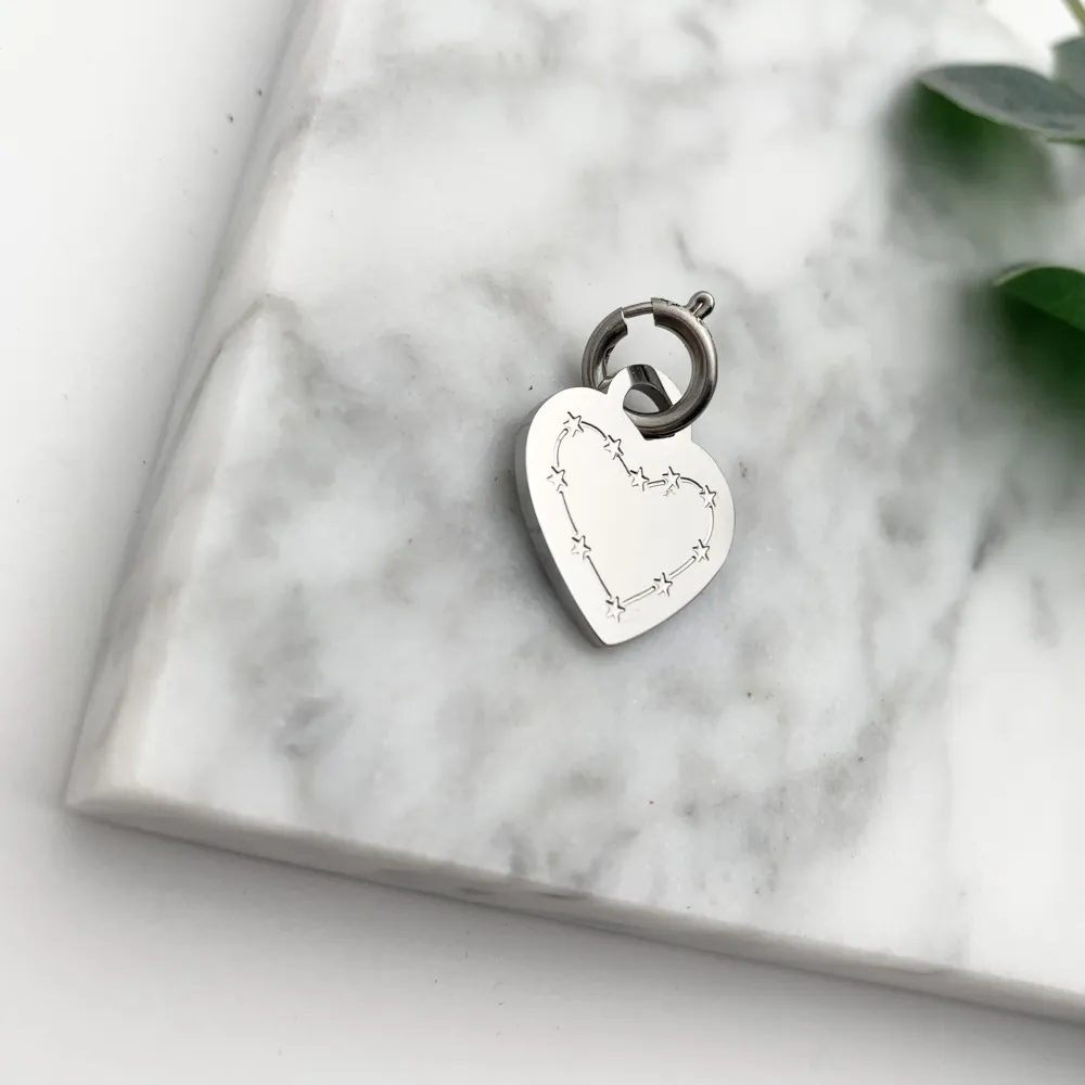 CIO4129-Cuore- Ciondolo in Acciaio