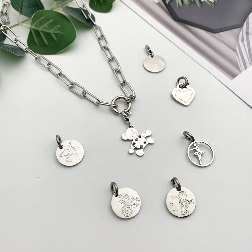 CIO4126-Orsetto - Ciondolo in Acciaio