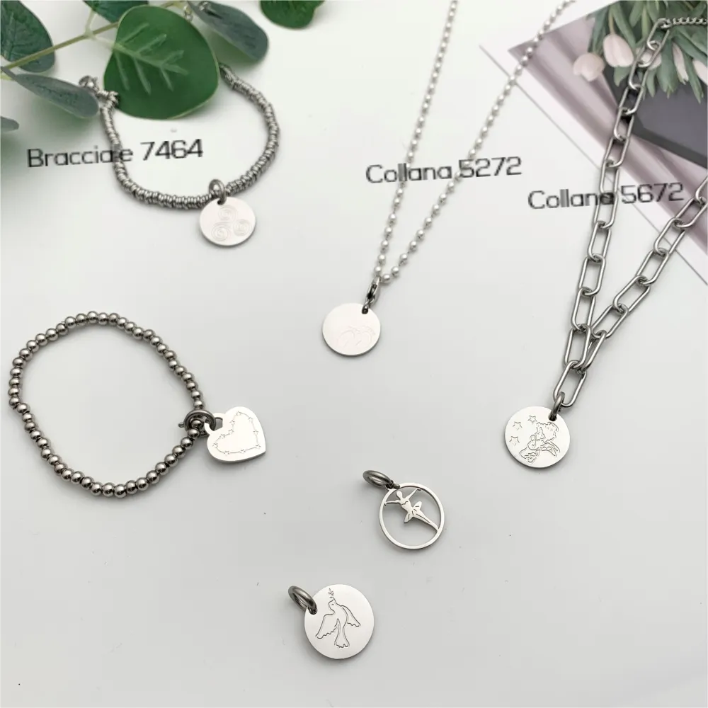 CIO4121-Piedini- Ciondolo in Acciaio