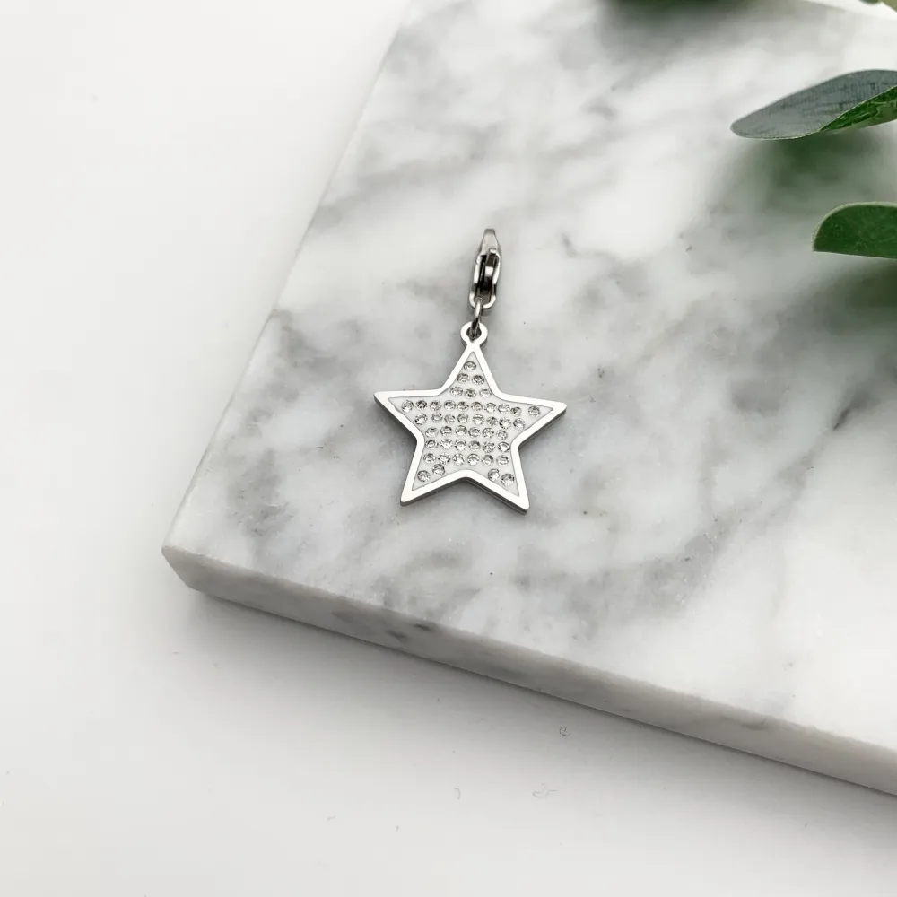 CIO4143-Stella- Ciondolo in Acciaio