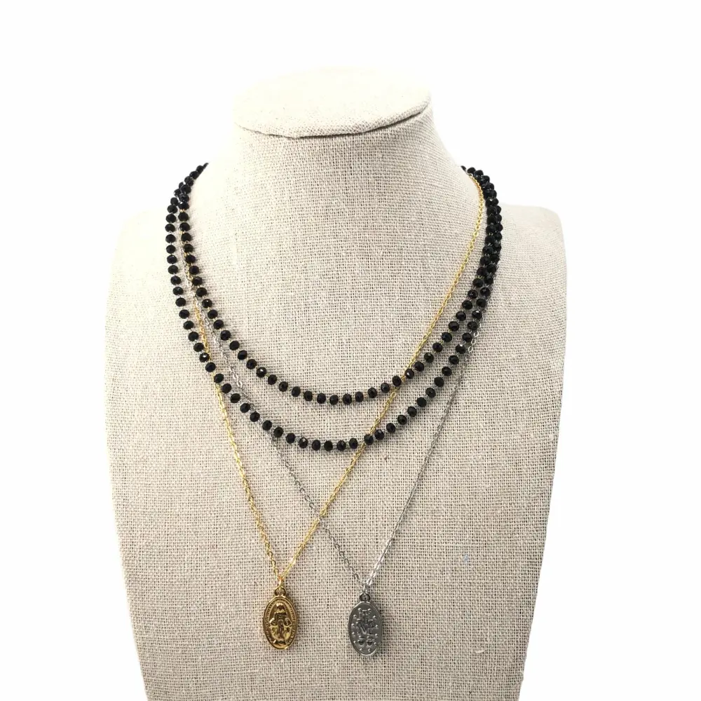 VCAC Madonina  catena rosario 6623  - Collana acciaio