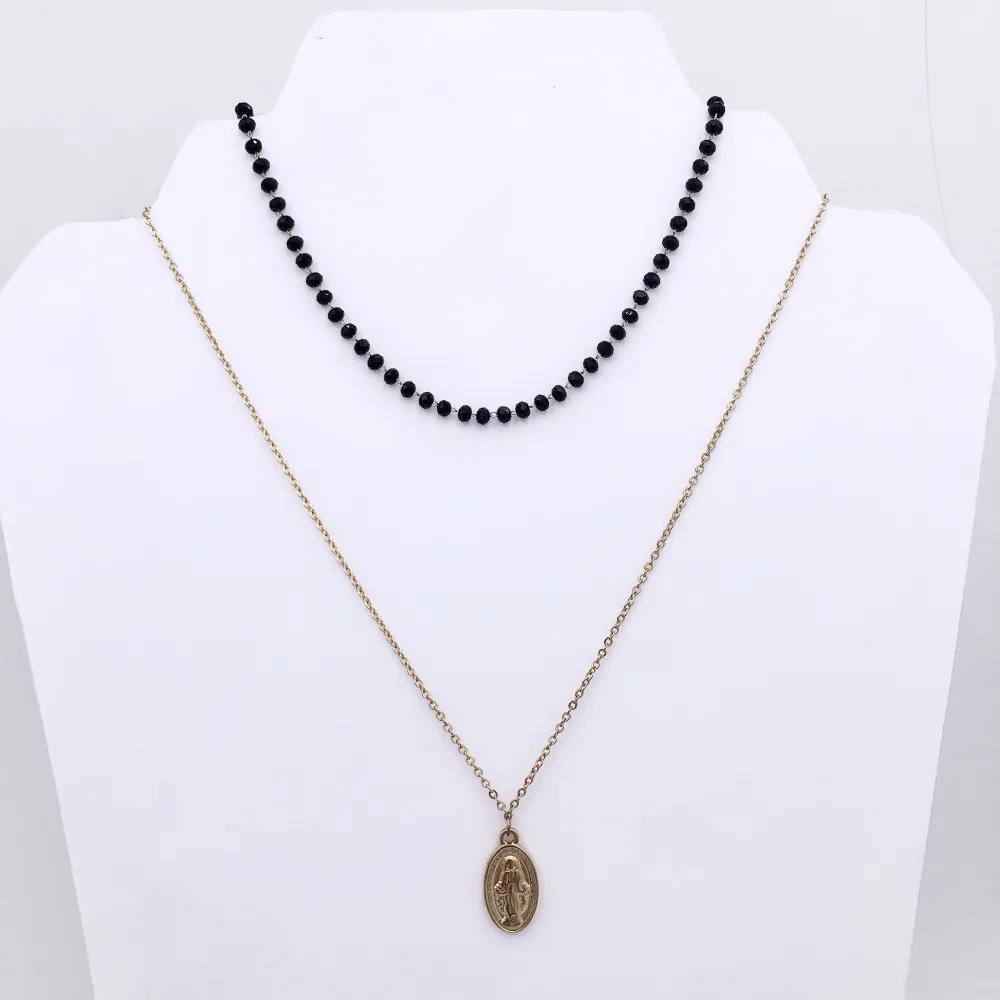 VCAC Madonina  catena rosario 6623  - Collana acciaio