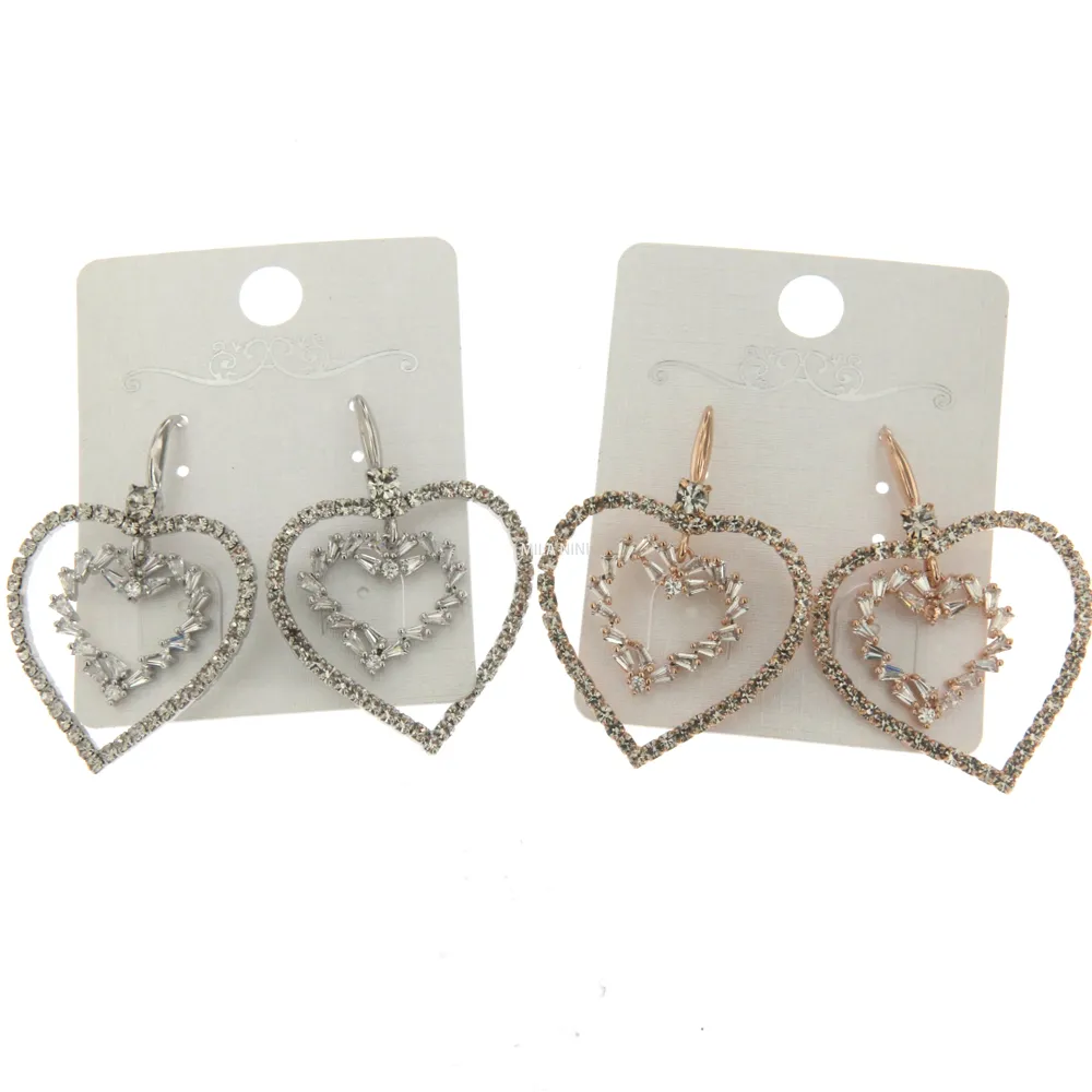 Doppio Cuore - Orecchini Pendenti Cubic Zirconia