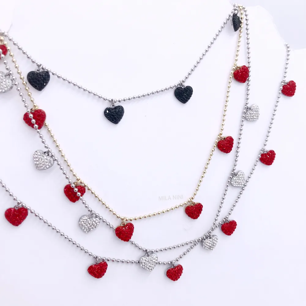 Cuore strass  - Collana 4744